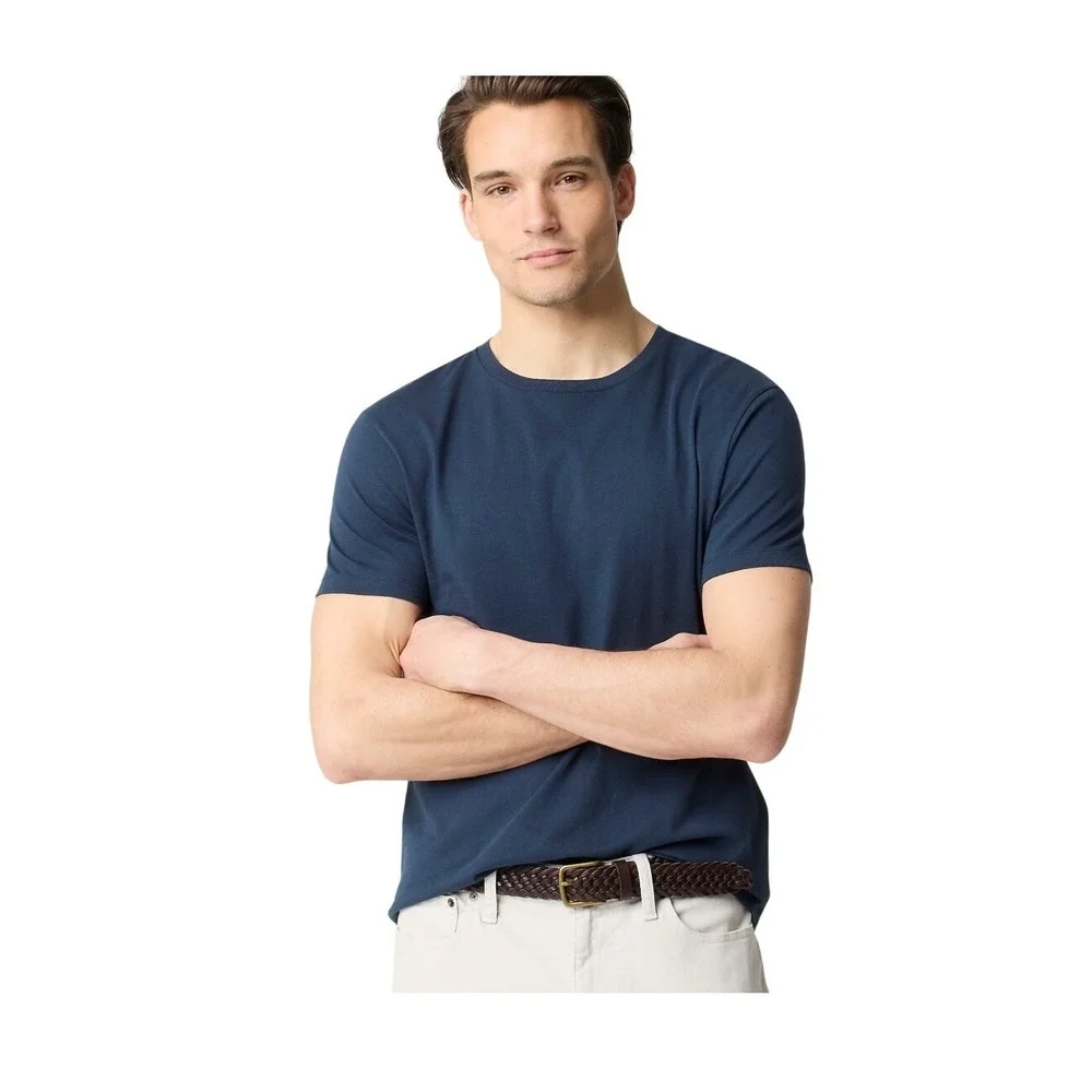 J Crew Washed Tee Vintage Navy 100% Cotton Knit Short Sleeve Crewneck S